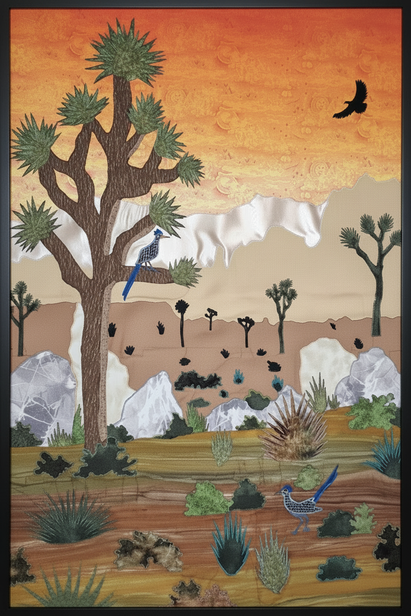 Brightened desert scene portrait